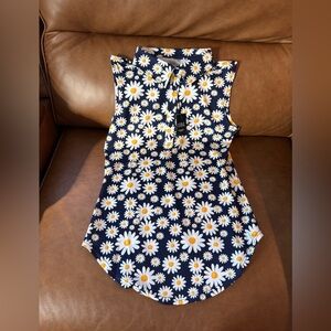 Womens Navy white daisies Golf Gods tank
